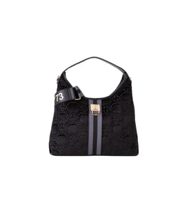 borsa a spalla donna nero-grigio