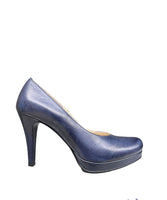 Décolleté donna pelle Perticara art.100 blu