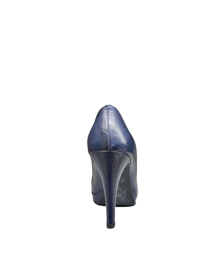 Décolleté donna pelle Perticara art.100 blu