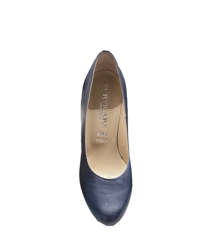 Décolleté donna pelle Perticara art.100 blu