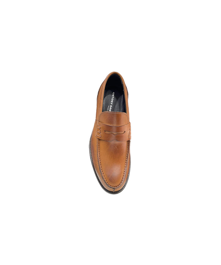mocassini uomo pelle antony sander art. 100 cuoio