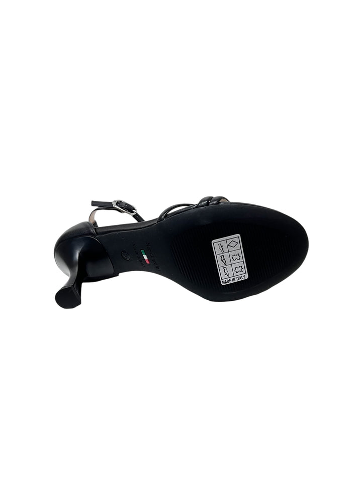 sandali eleganti donna pelle-vernice nerogiardini art.e410120de100 nero