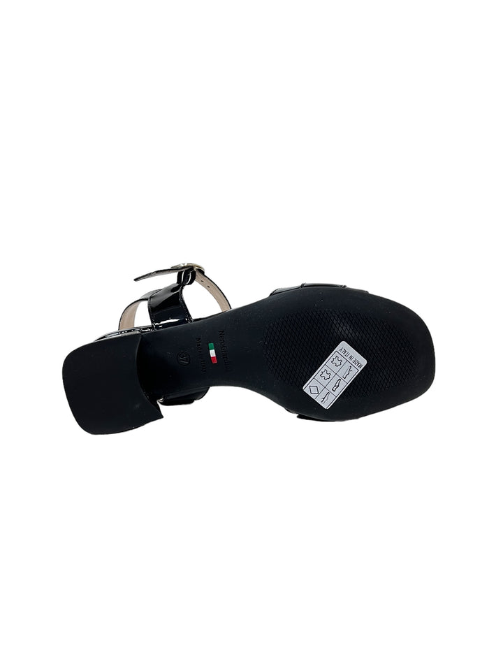 sandali donna pelle-vernice nero giardini art.e410242d100 nero