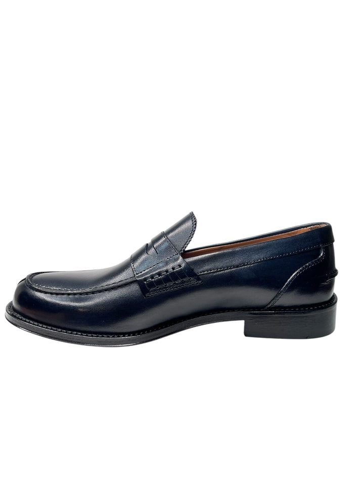 mocassini uomo pelle exton art.102 blu