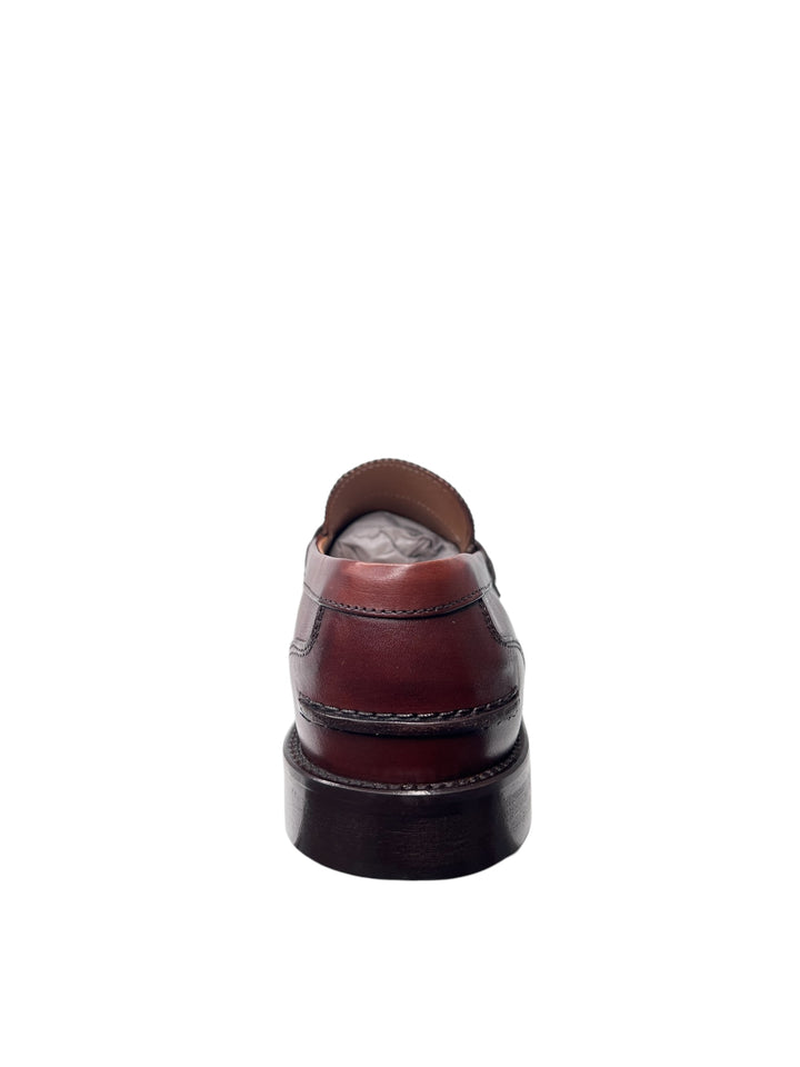 mocassini uomo pelle exton art.102 legno
