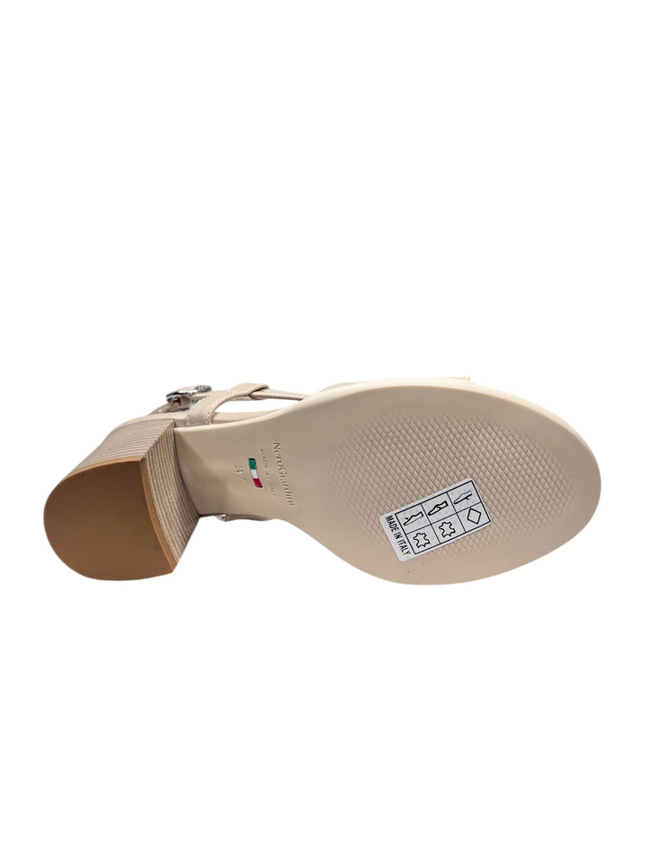 sandalo donna in pelle lino