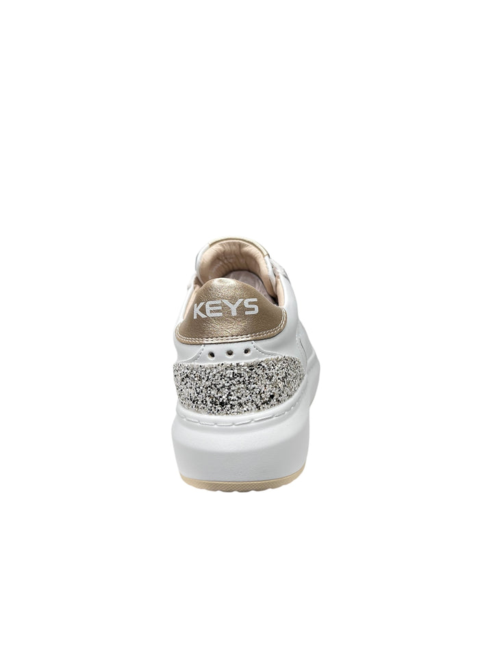 sneakers donna keys art.10500-9501 white-gold