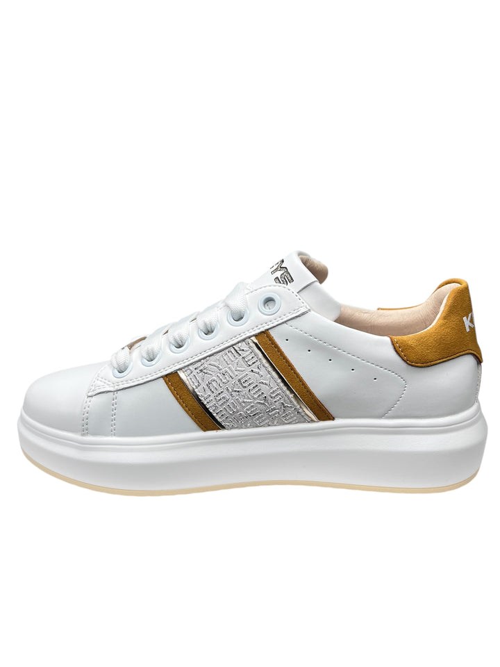 sneakers donna keys art.10501-9504 bianco-ocra