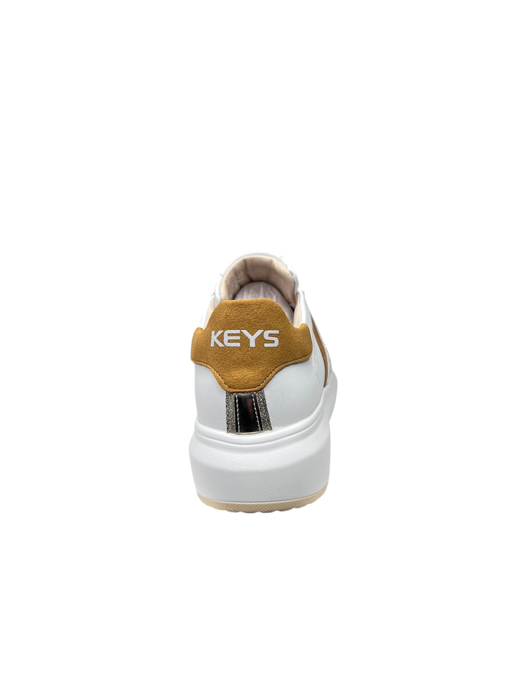 sneakers donna keys art.10501-9504 bianco-ocra
