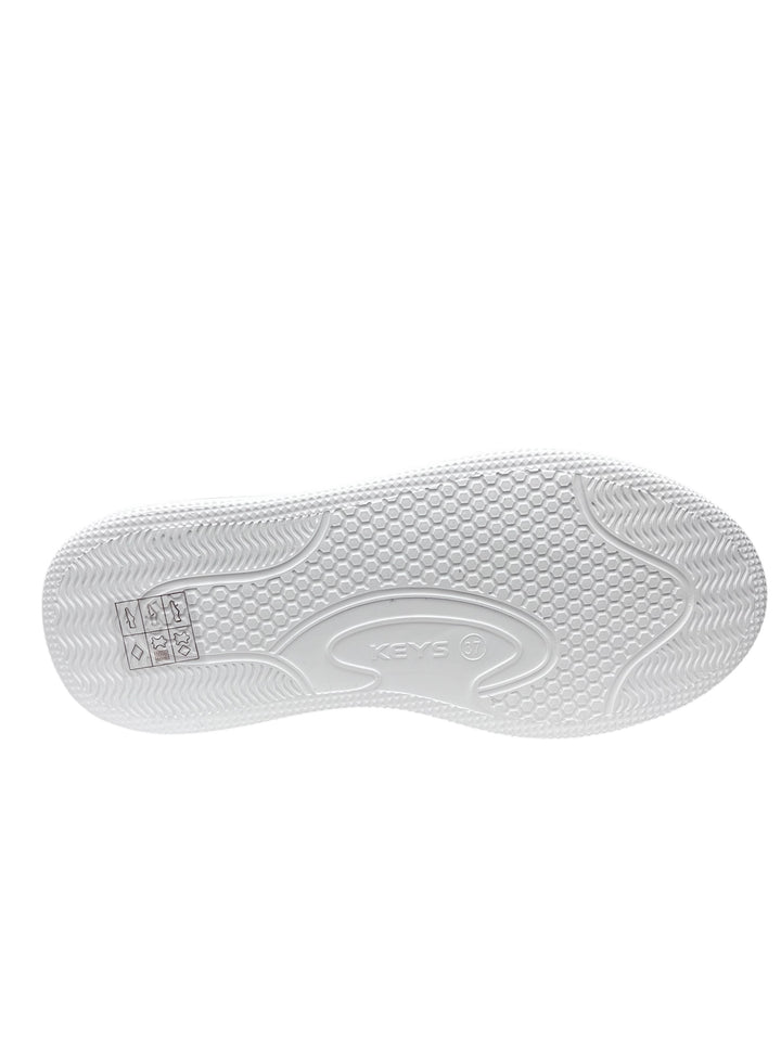 sneakers donna pelle keys art.10521-9525 white-bordeaux