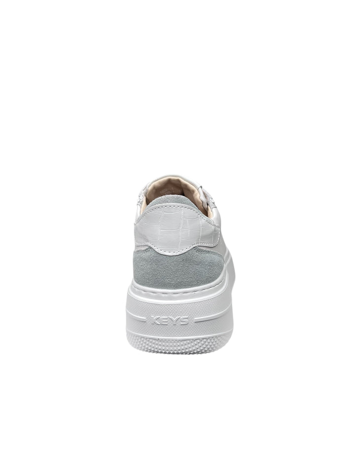 sneakers donna pelle keys art.10523-9527 bianco-cielo