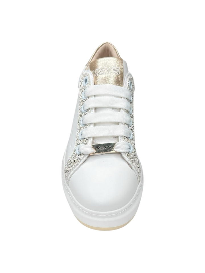 sneakers donna pelle keys art.10523-9527 bianco-cielo