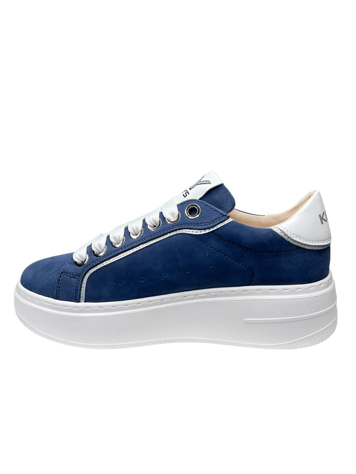 sneakers donna pelle keys art.10524-9630 blu
