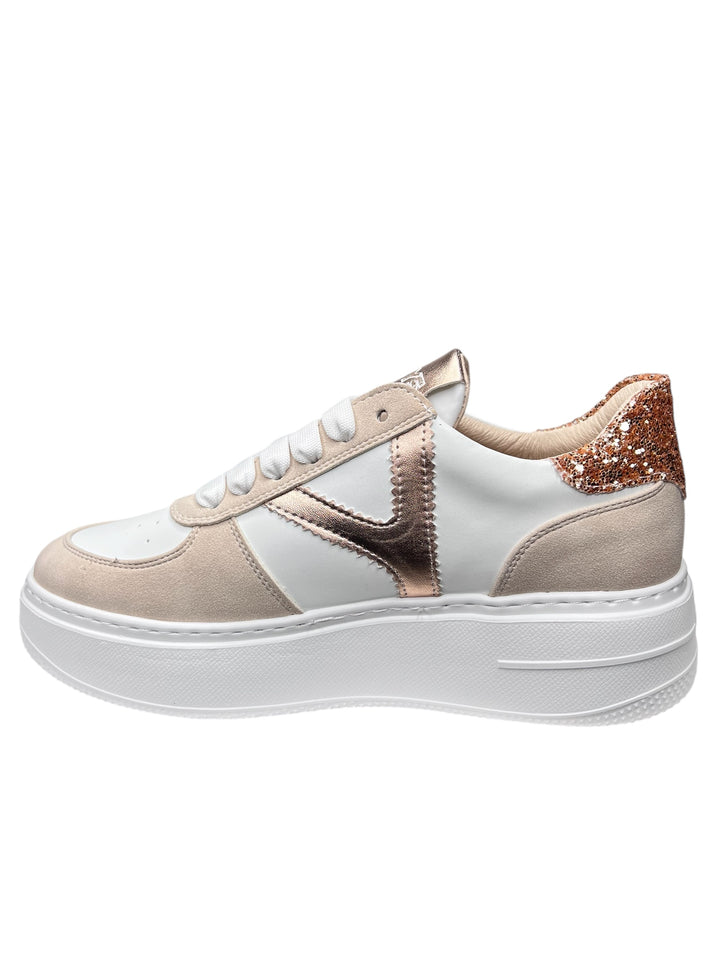 sneakers donna keys art.10525-9664 bianco-cipria