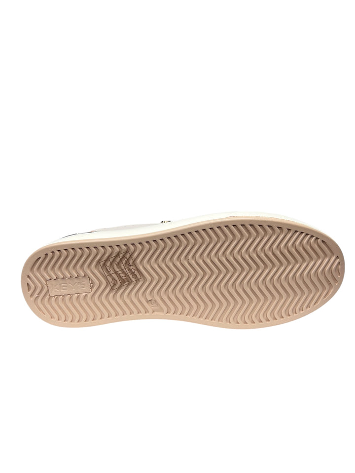 sneakers donna pelle keys art.10542-9585 beige