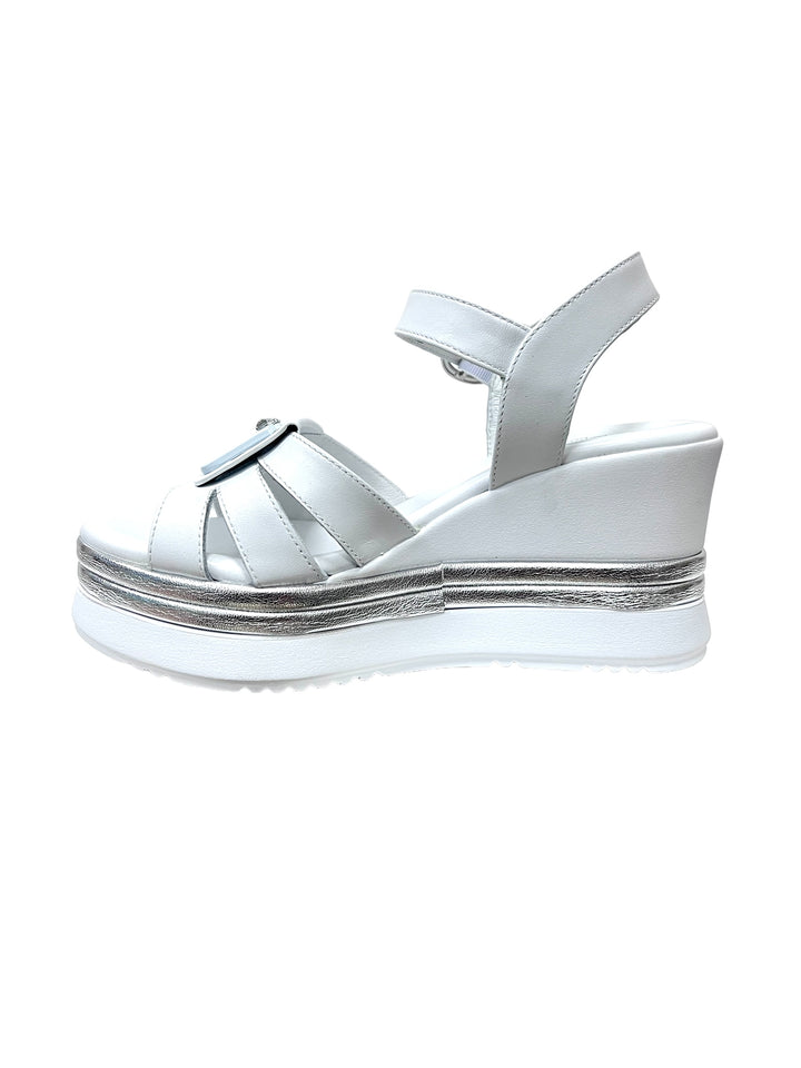 sandali donna pelle nero giardini art.e410570d707 bianco