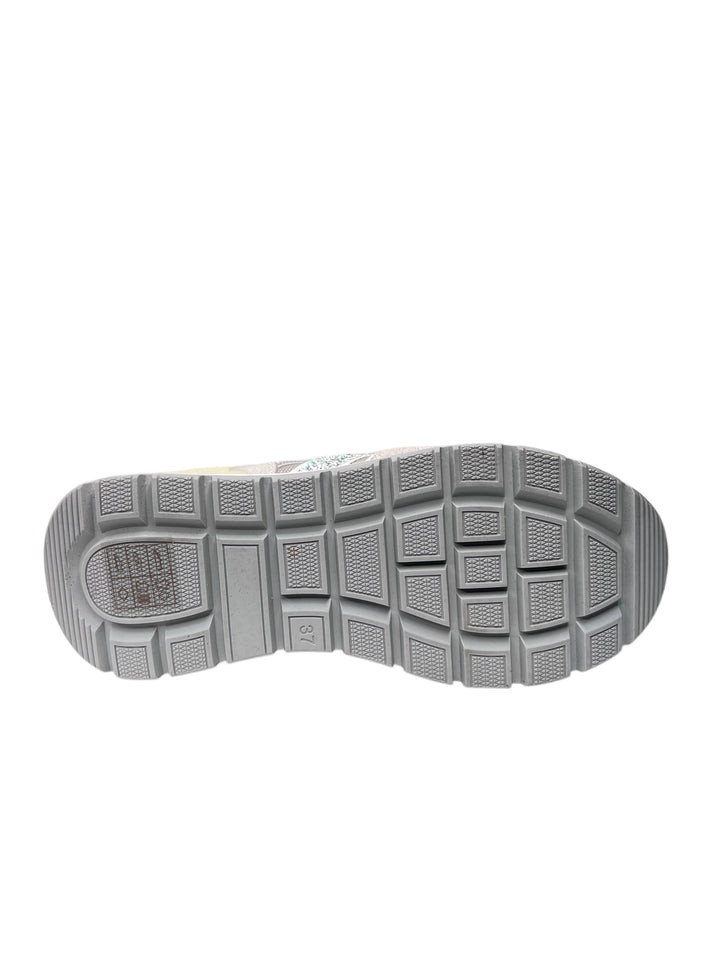 sneakers donna pelle keys art.10571-9554 bianco-grigio