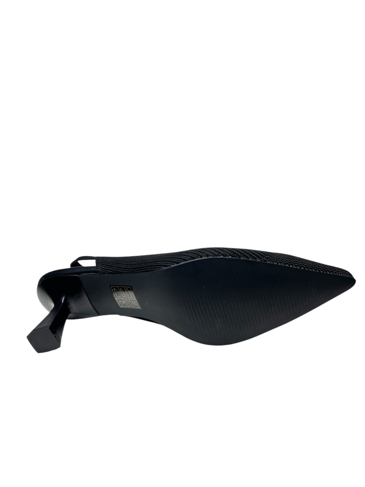 slingback donna pelle-tessuto keys art.10770-9739 nero