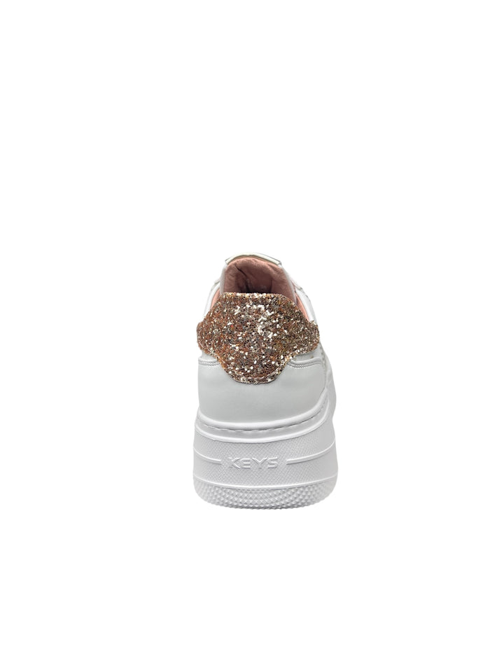 sneaker donna bianco-oro