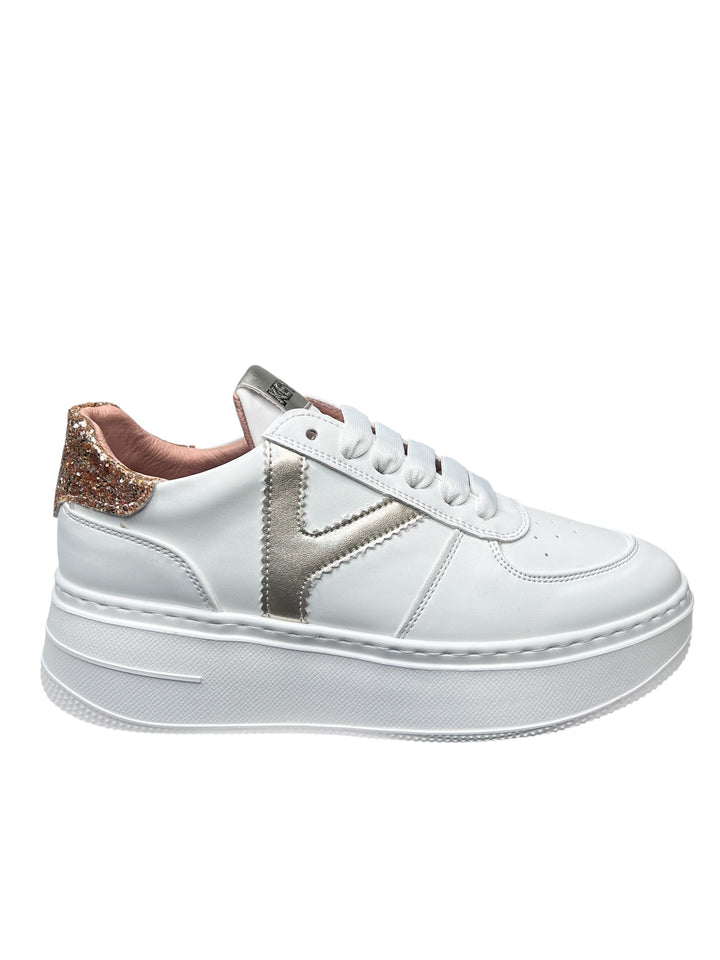 sneaker donna bianco-oro