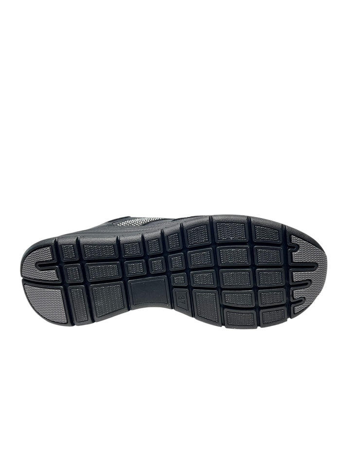 sneaker zeppa donna nero
