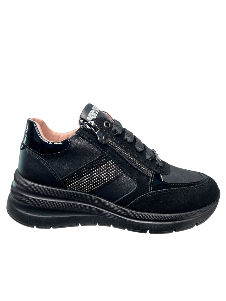 sneaker zeppa donna nero