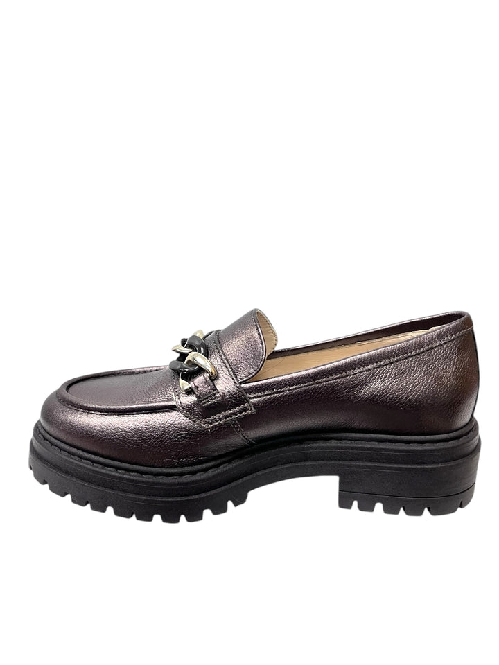 mocassini donna pelle nero giardini art.i411416d300 testa di moro