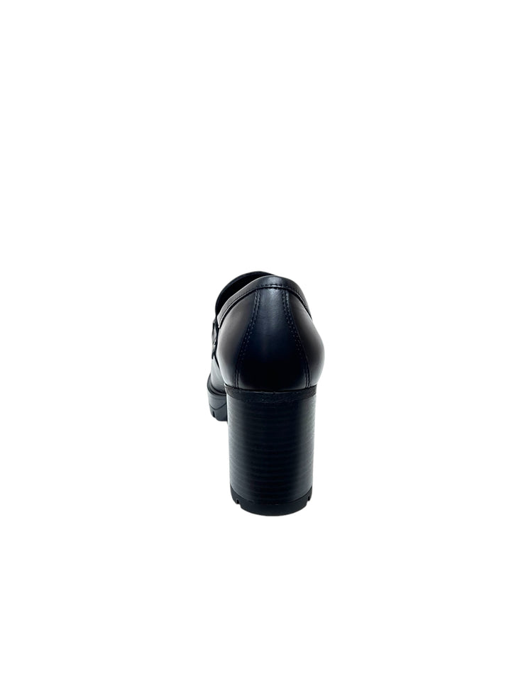 mocassini con tacco donna pelle nero giardini art.i411432d100 nero