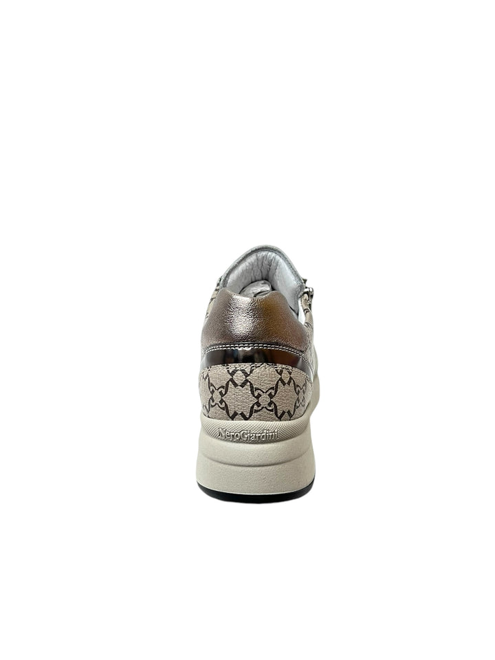 sneakers donna pelle nero giardini art.i411510d412 beige