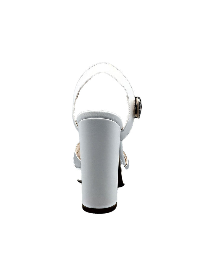 sandali donna pelle nero giardini art.e115650d707 bianco