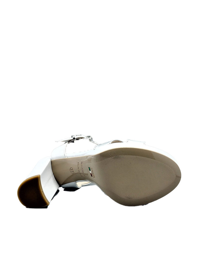 sandali donna pelle nero giardini art.e115650d707 bianco