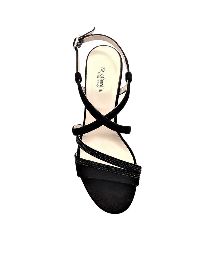 sandali donna pelle nero giardini art.e116571de100 nero