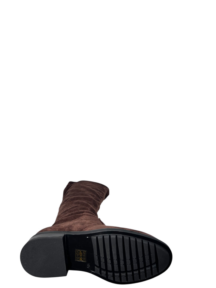 stivale donna elasticizzato marrone