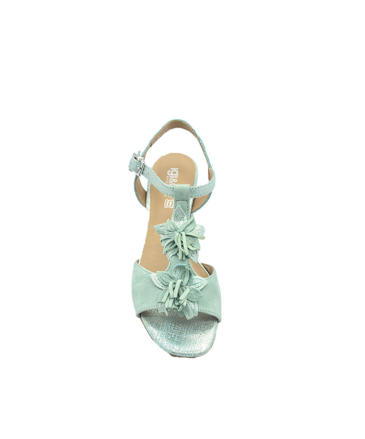 sandali donna igi&co pelle art. 11807-44 salvia