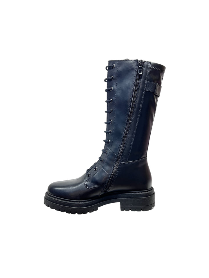 anfibi donna pelle nero giardini art.i411840d100 nero