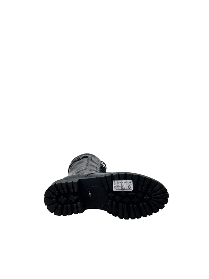 anfibi donna pelle nero giardini art.i411840d100 nero