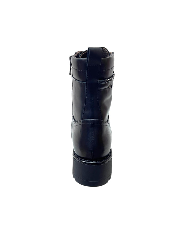 anfibi corti donna pelle nero giardini art.i411871d100 nero
