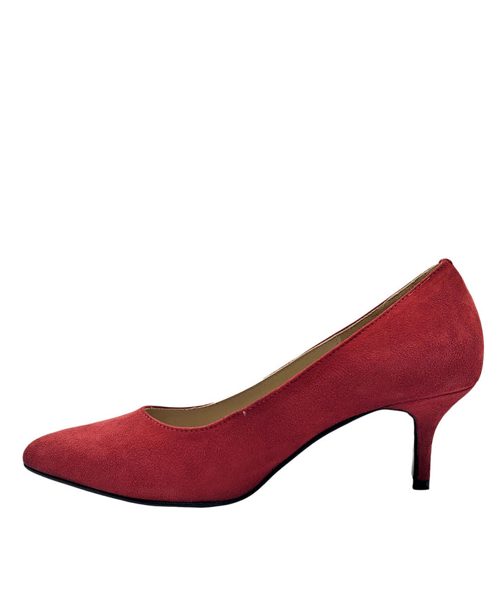 décolleté donna camoscio perticara art.118 rosso