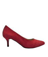 décolleté donna camoscio perticara art.118 rosso