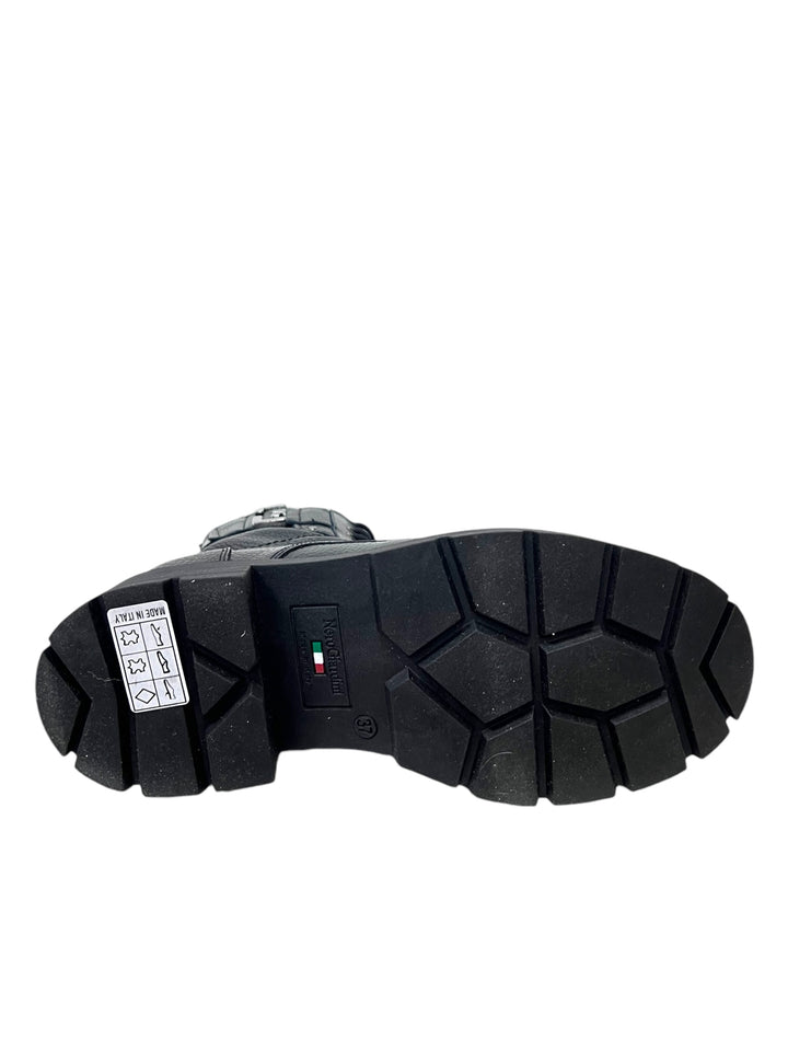 anfibi corti donna pelle nero giardini art.i411949d100 nero