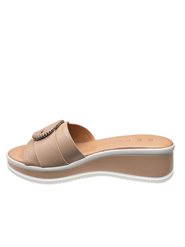 LA REPO ciabatta donna pelle beige