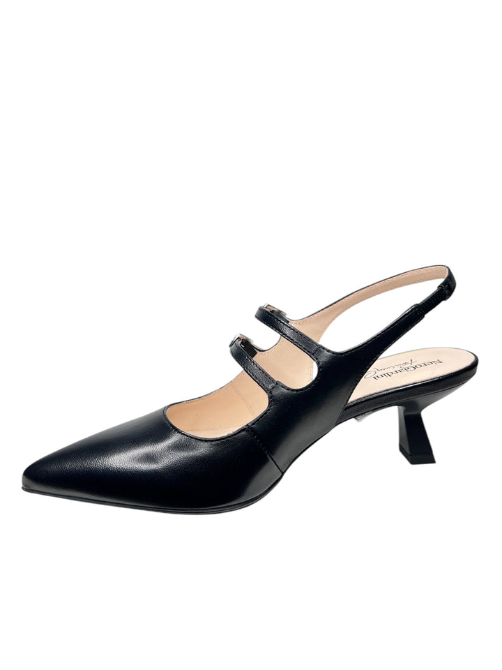 NERO GIARDINI slingback donna in pelle nera