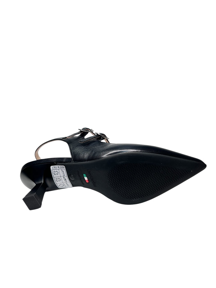 NERO GIARDINI slingback donna in pelle nera