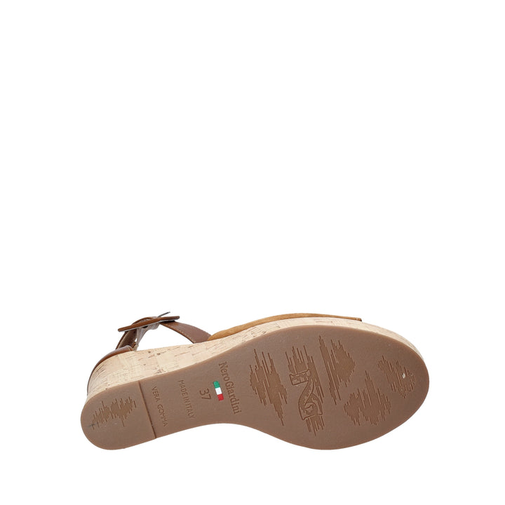 sandali donna pelle nero giardini art.e012411d326 tabacco