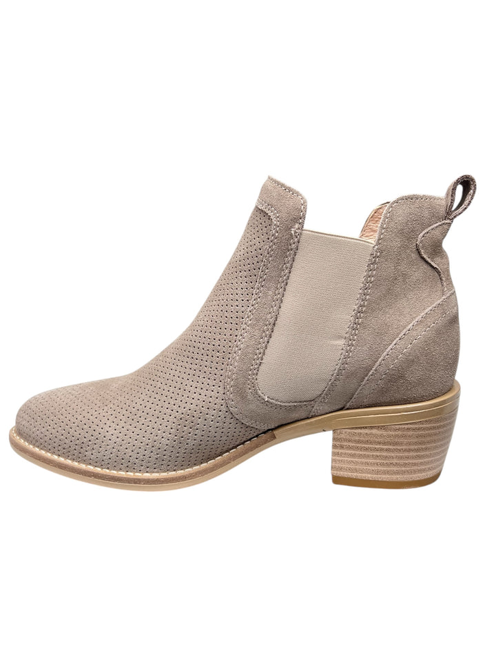 NERO GIARDINI tronchetti donna in camoscio creta