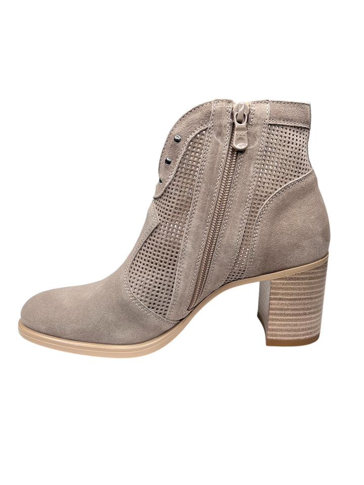 NERO GIARDINI tronchetti donna in pelle creta