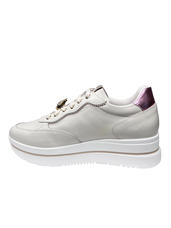sneakers donna pelle nero giardini art.e512907d713 osso