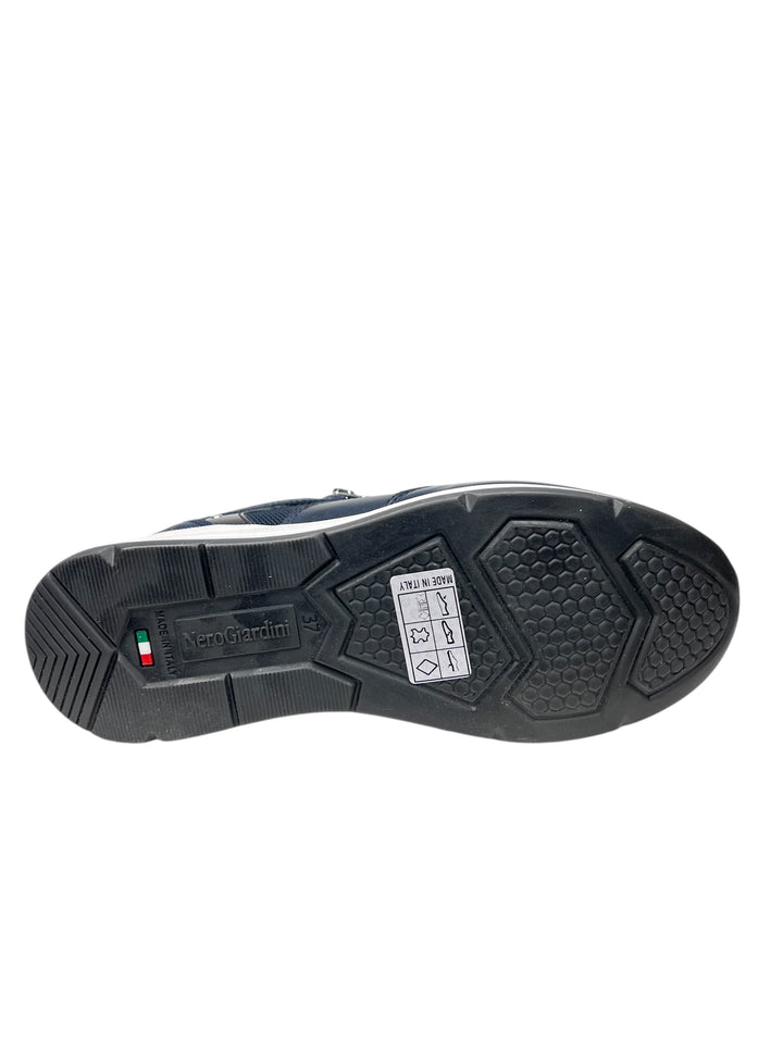 sneakers donna pelle nero giardini art.e512930d200 blu