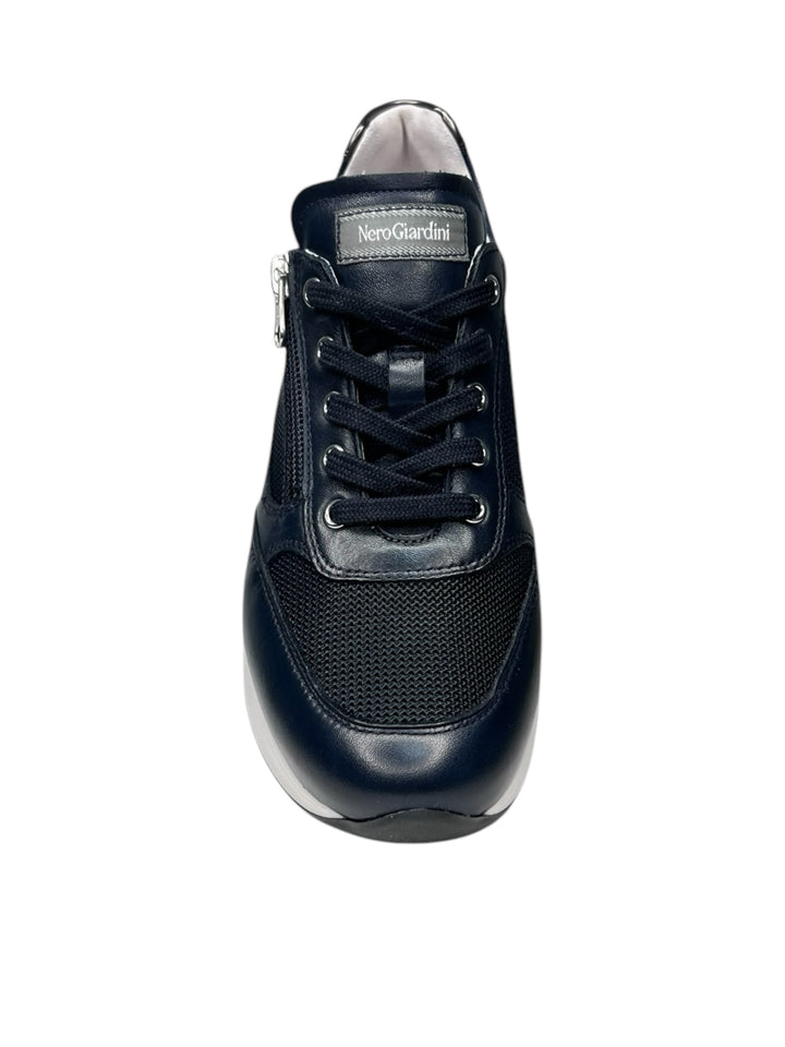 sneakers donna pelle nero giardini art.e512930d200 blu