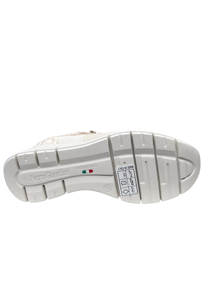 sneakers con zeppa donna pelle nero giardini art.e512940d710 milk